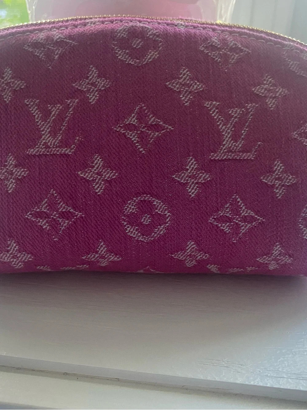 Louis Vuitton Fuchsia denim, Monogram Canvas Cosmetic Pouch limited edition